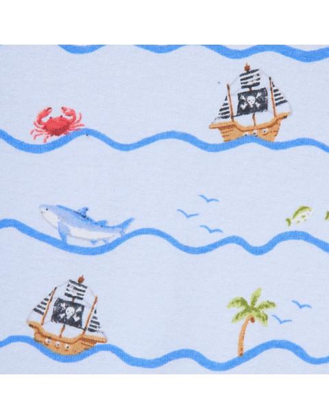 Organic Cotton Pirate Ship Stripe Short Pajama