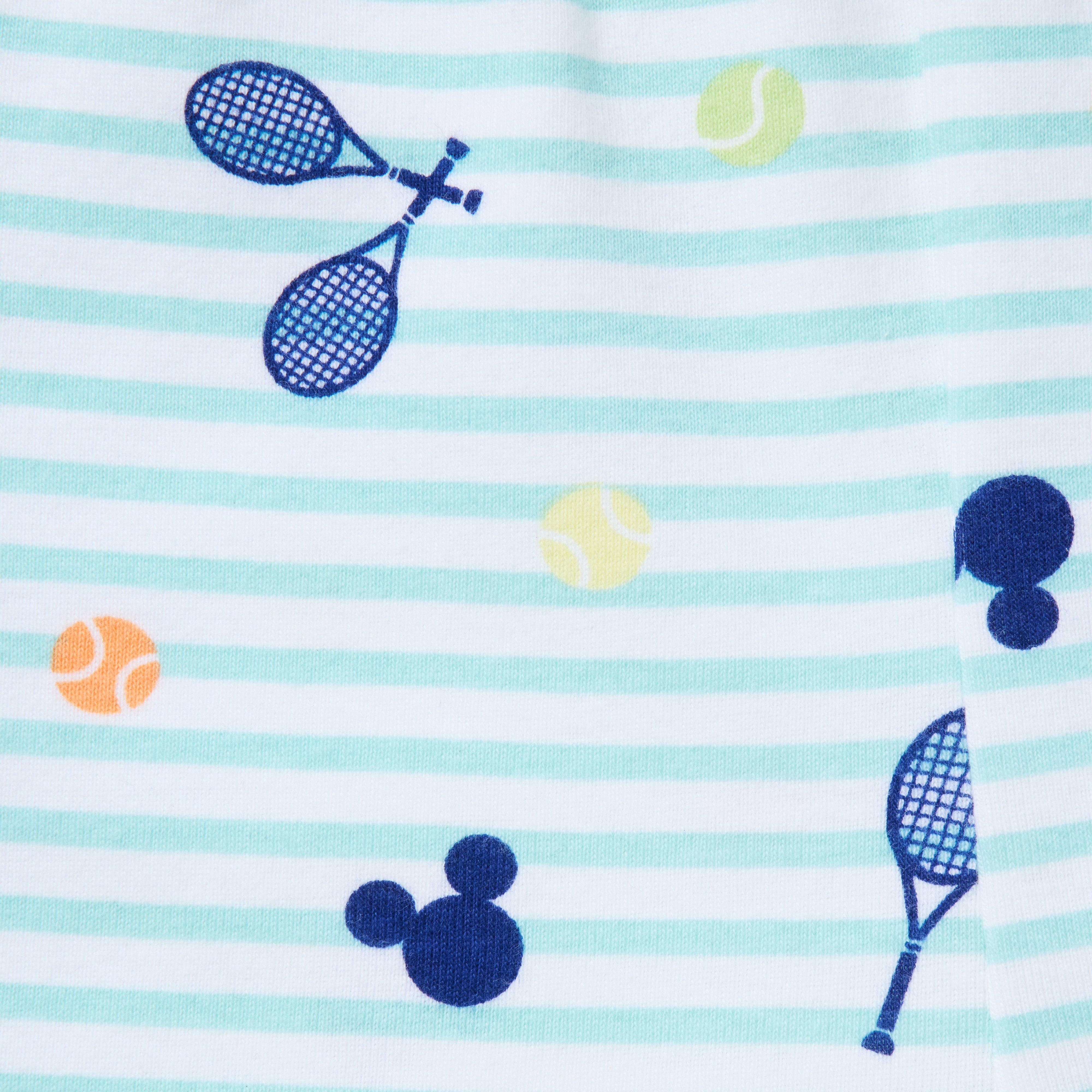 Organic Cotton Disney Mickey Mouse Tennis Short Pajama image number 1
