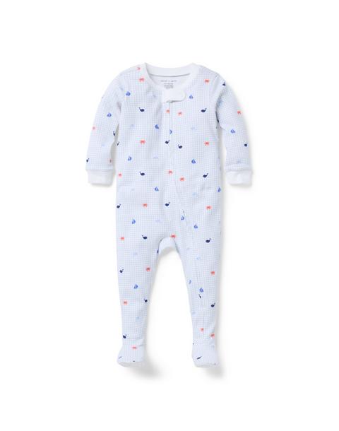 Baby Organic Cotton Sea Friends Footed Pajama