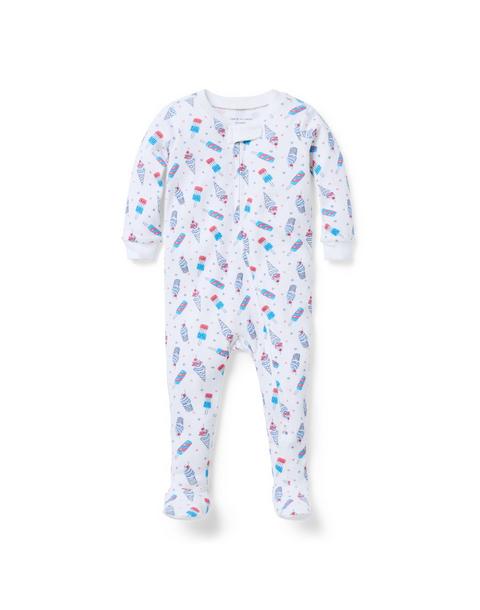Baby Organic Cotton Ice Cream Footed Pajama