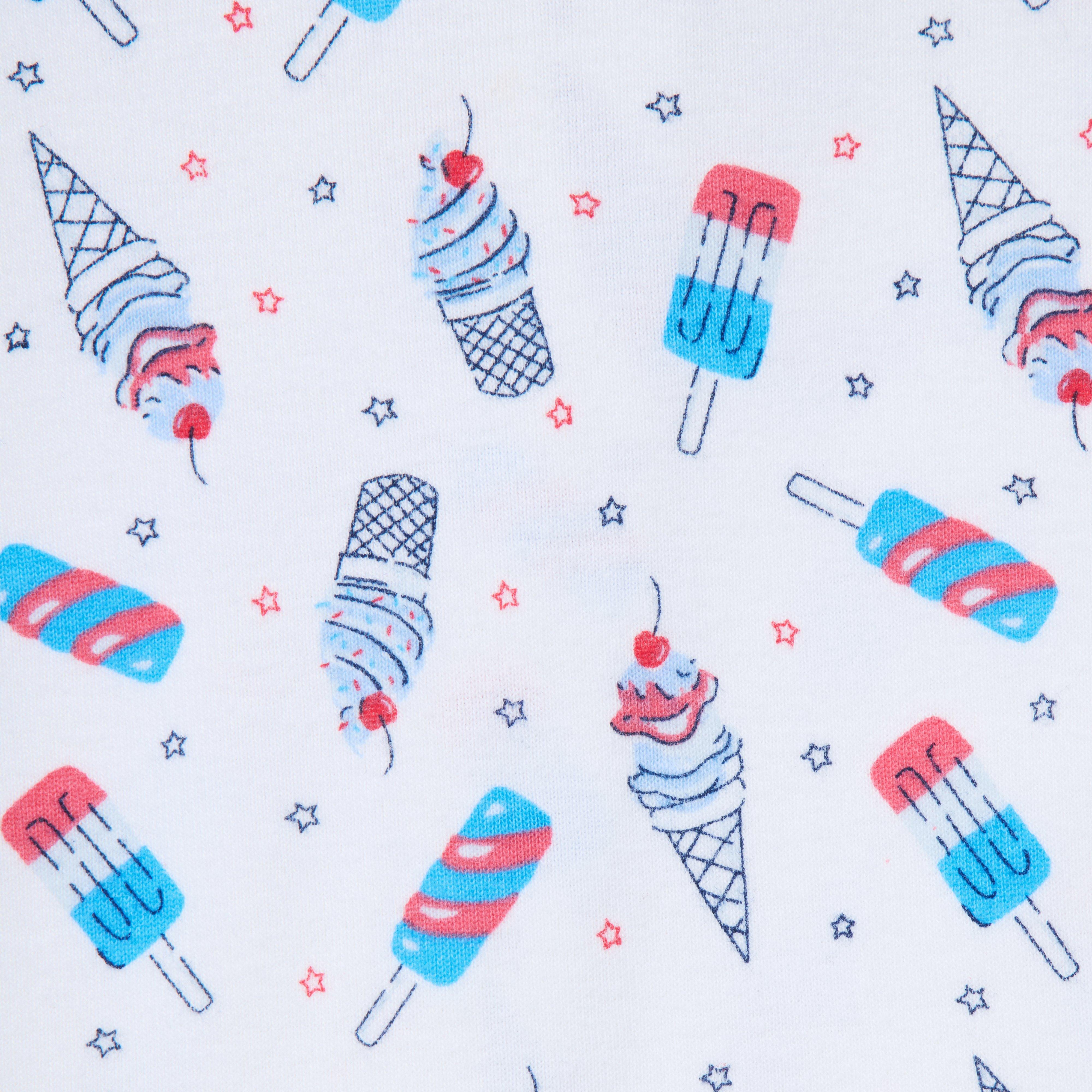 Baby Organic Cotton Ice Cream Footed Pajama image number 1