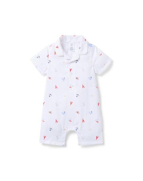 Baby Nautical Icon Pajama Romper
