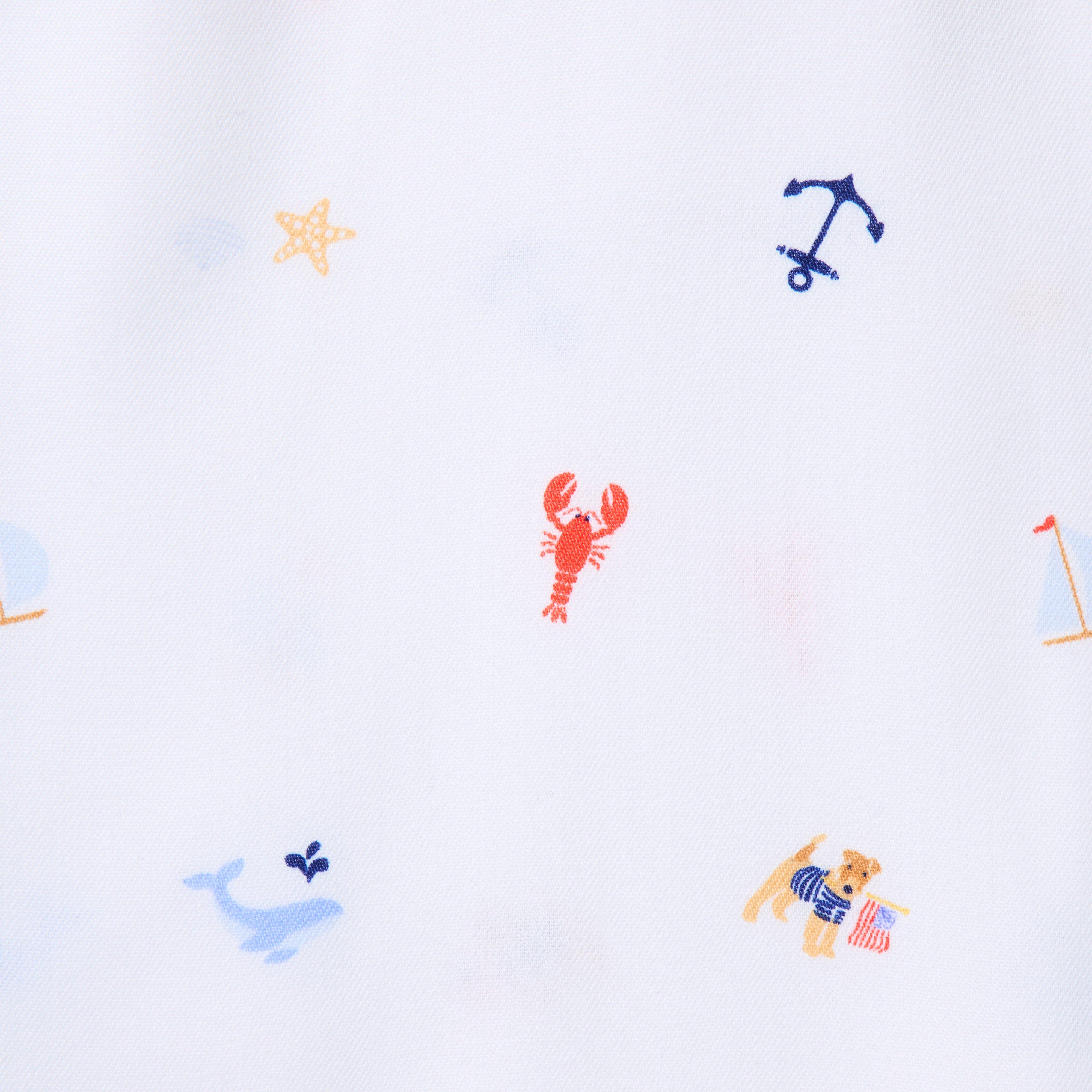 Baby Nautical Icon Pajama Romper image number 1