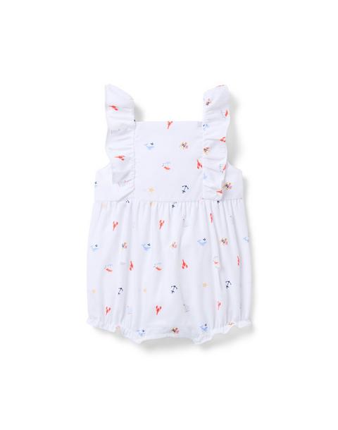 Baby Nautical Icon Ruffle Pajama Romper