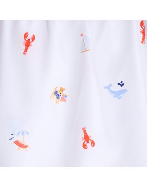 Baby Nautical Icon Ruffle Pajama Romper