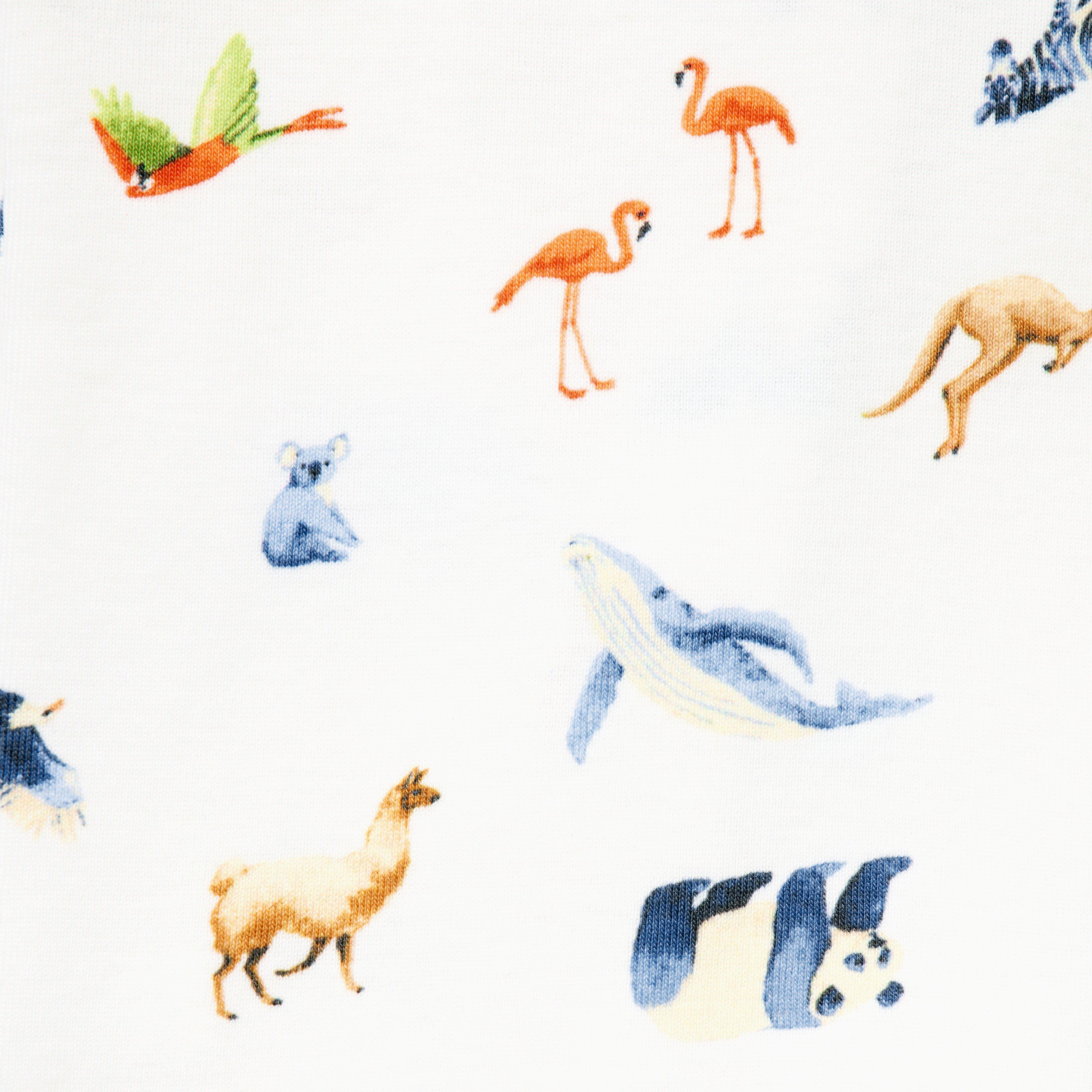 Baby Organic Cotton Zoo Animal Pajama  image number 1