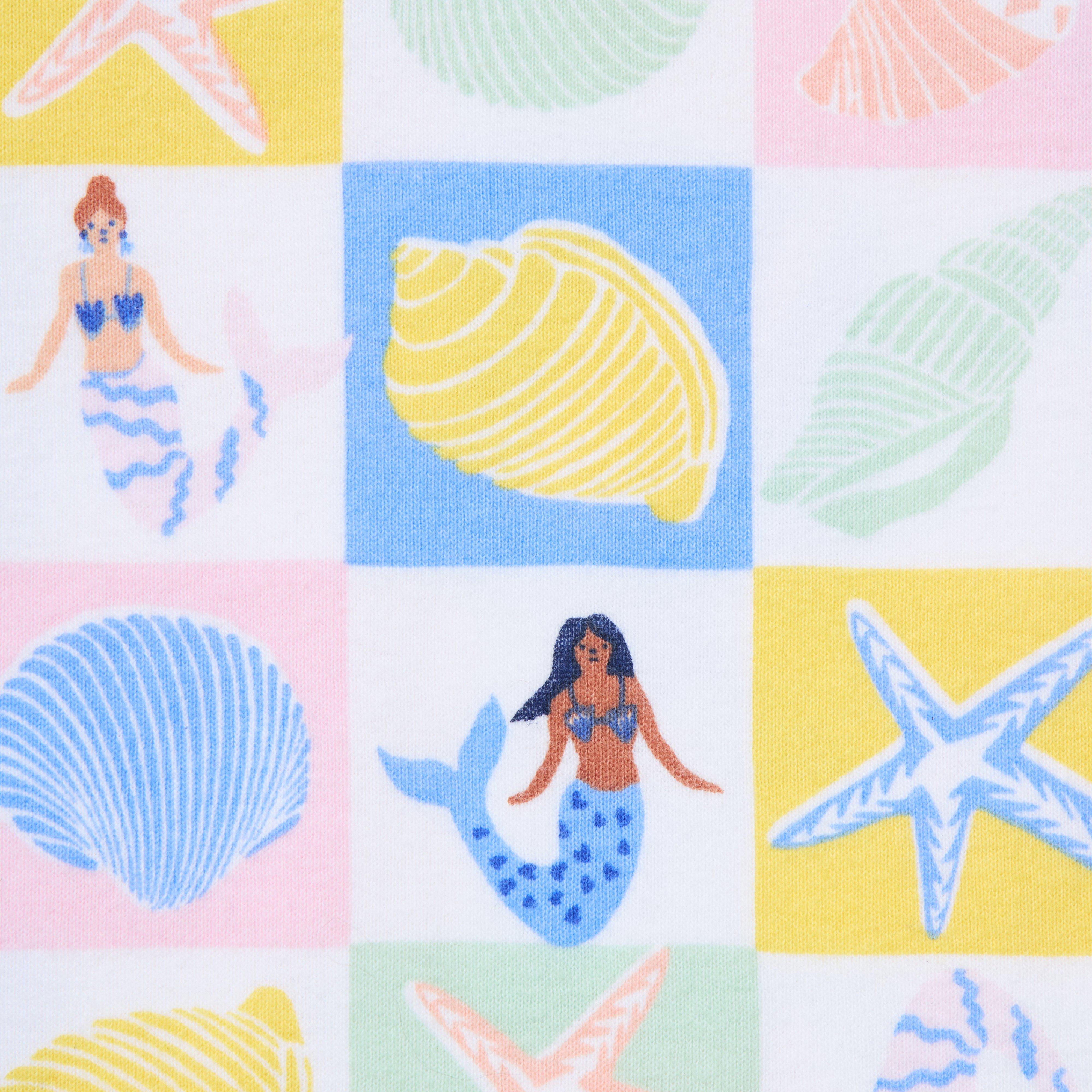 Organic Cotton Mermaid Tile Short Pajama image number 1