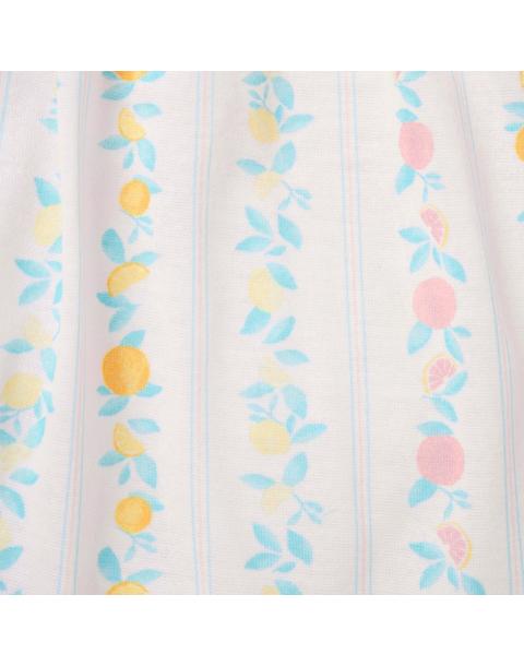 Classic Sleeveless Pajama Set In Fruit Vine