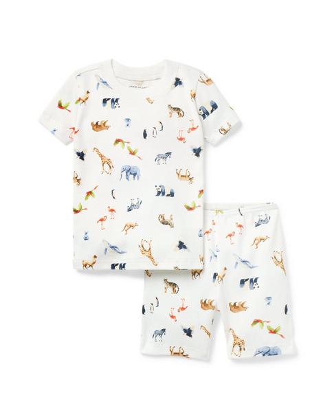 Organic Cotton Zoo Animal Short Pajama