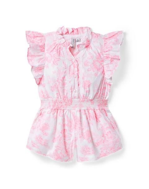 THINK PINK Floral Toile Romper