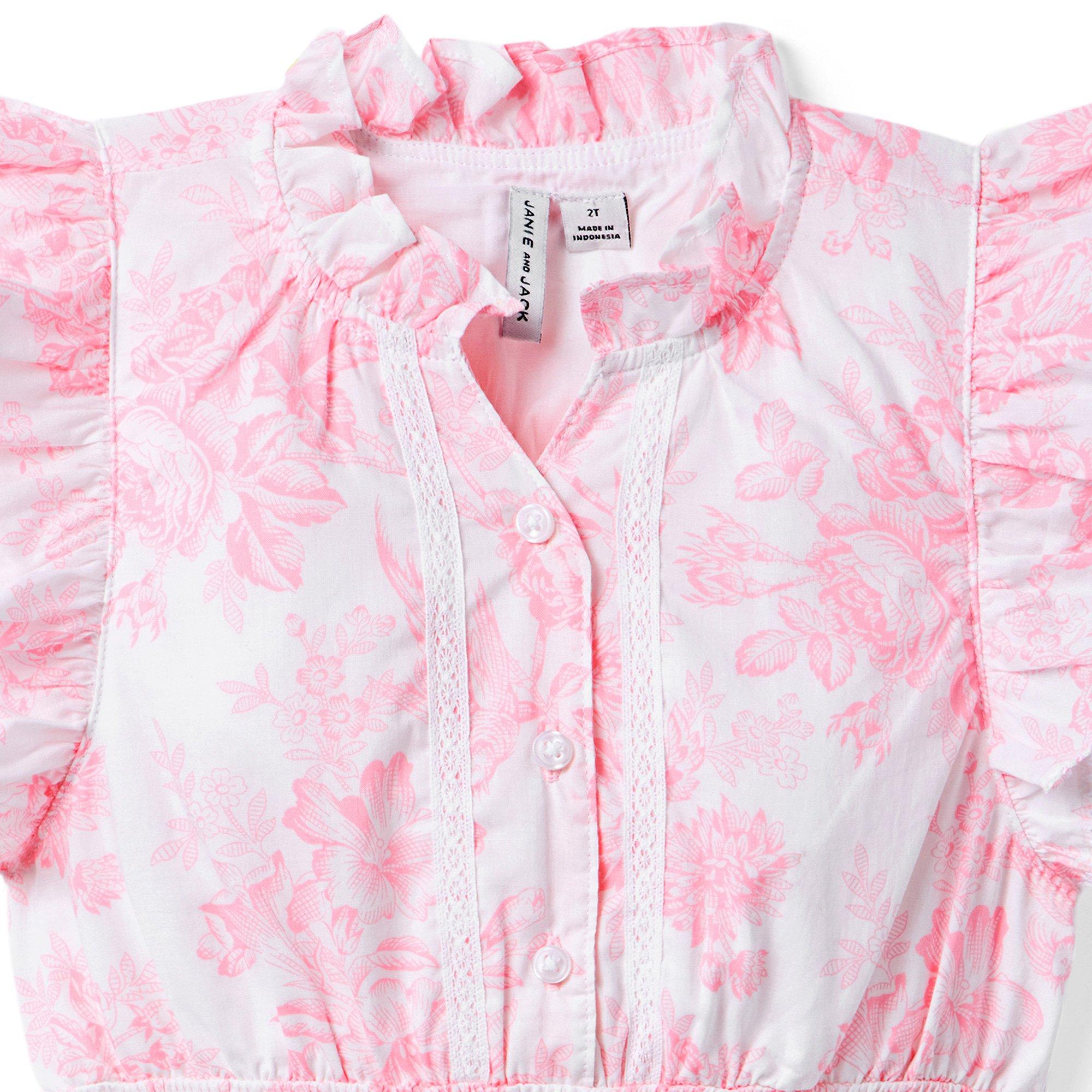 THINK PINK Floral Toile Romper image number 3