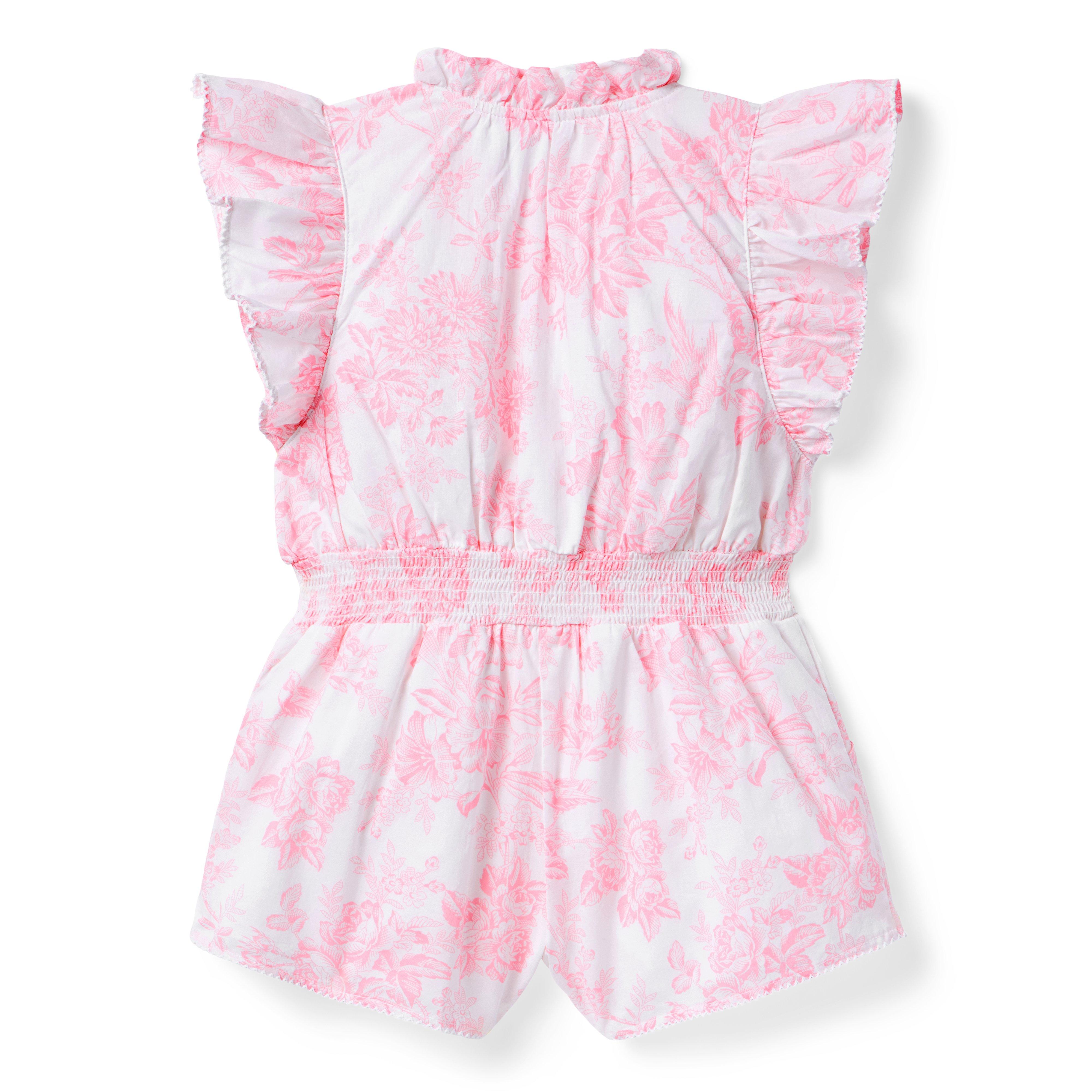 THINK PINK Floral Toile Romper image number 2