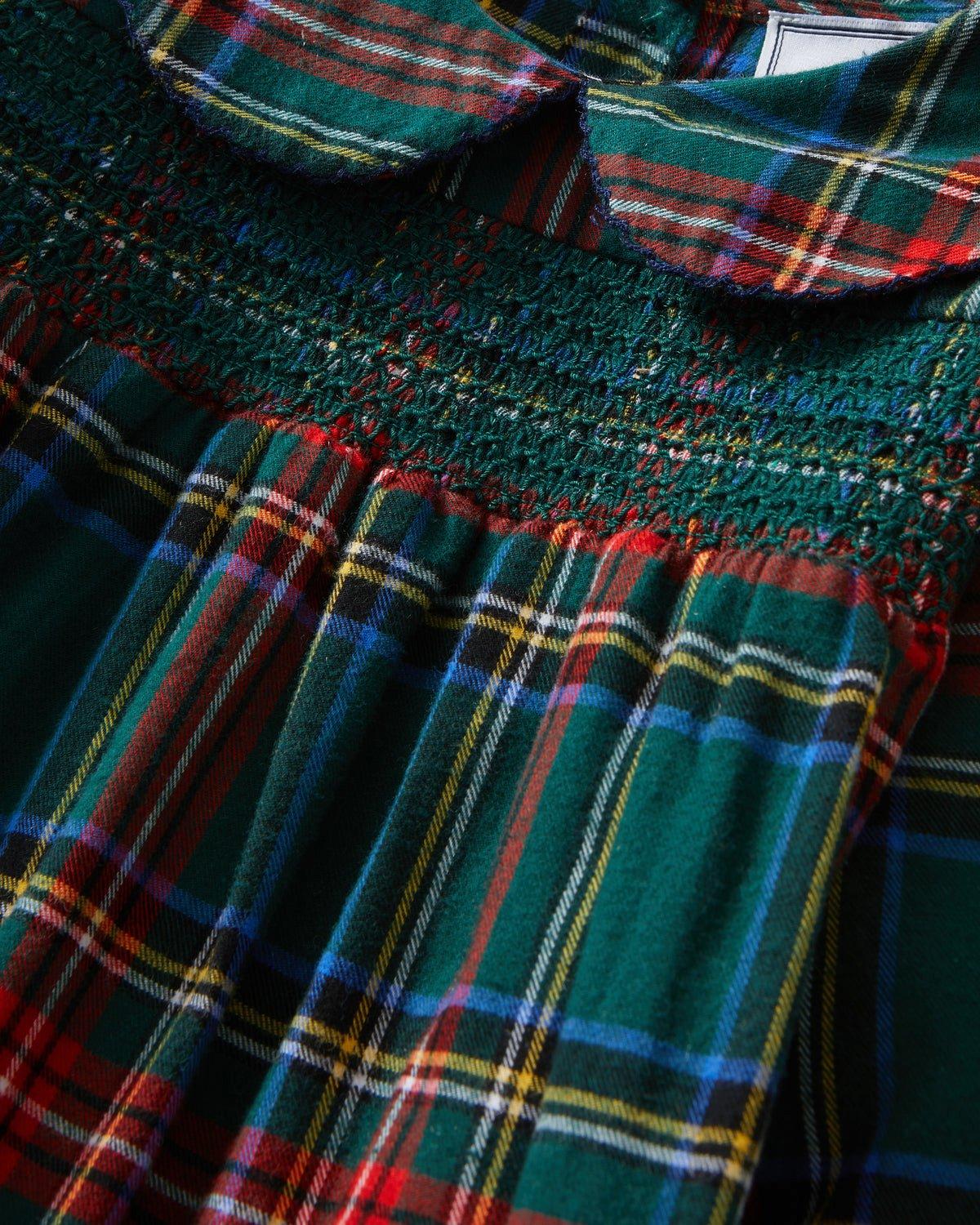Petite Plume Girl's Brushed Twill Eloise Nightgown in Kensington Tartan image number 3