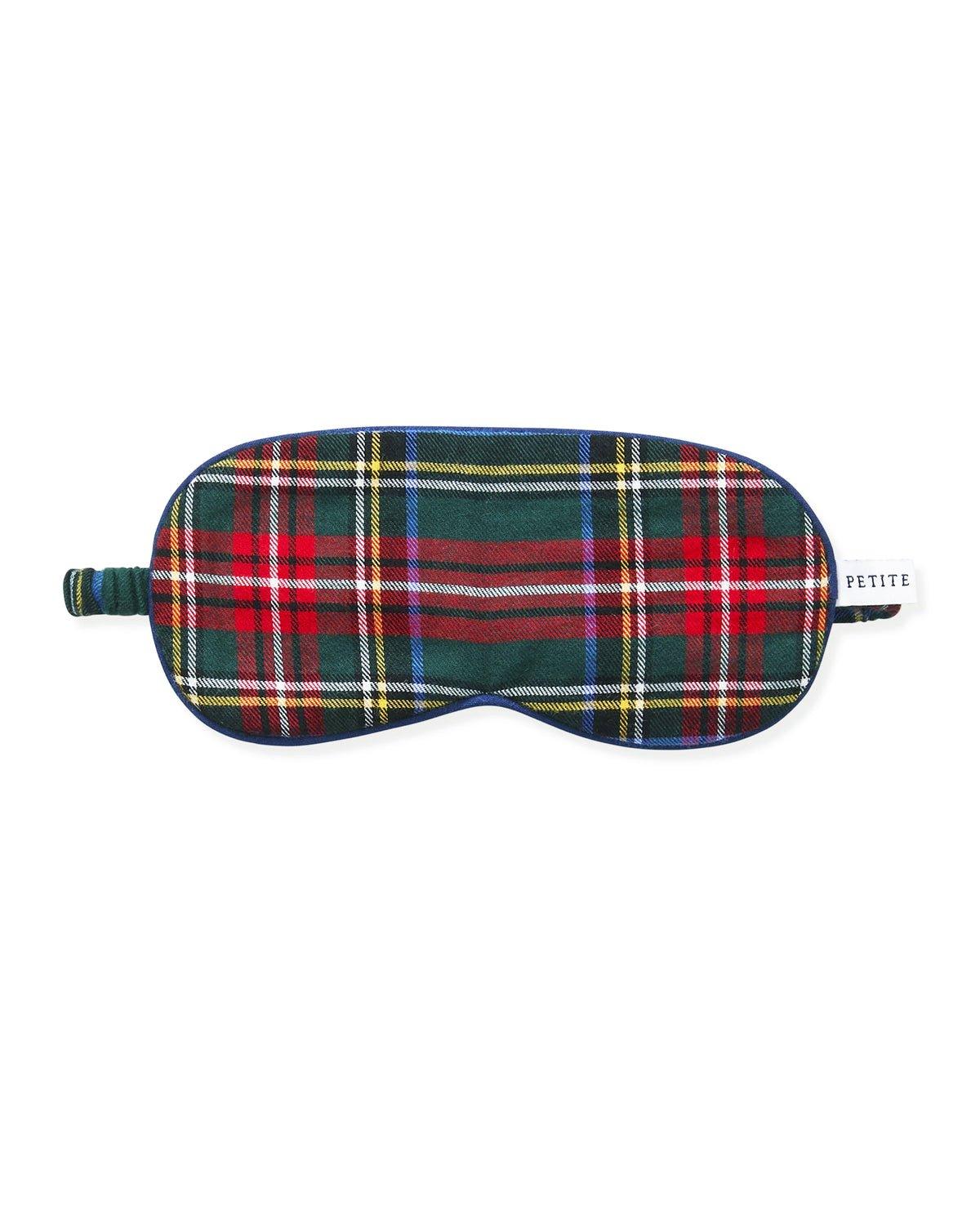 Petite Plume Kid's Twill Sleep Mask in Kensington Tartan