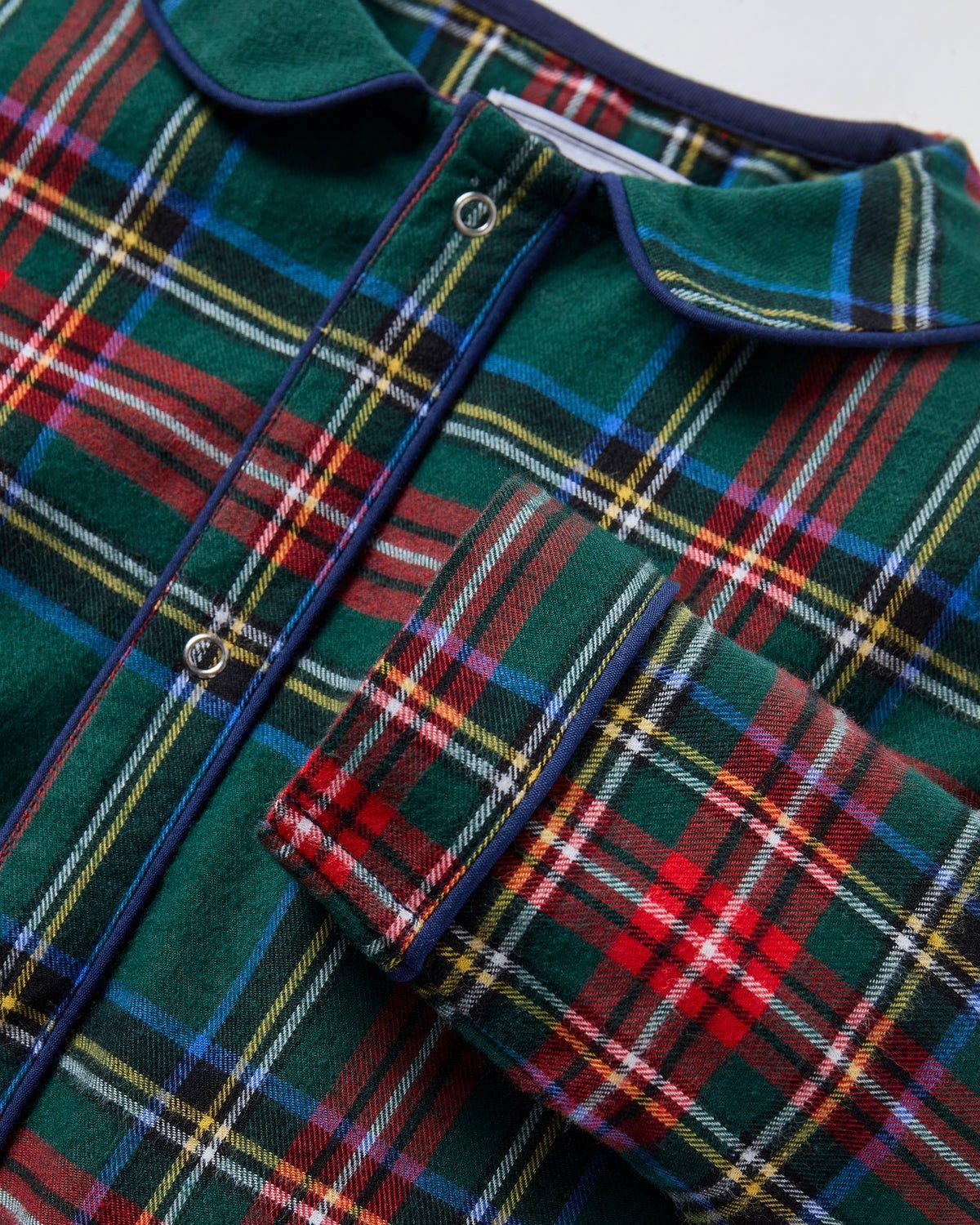 Petite Plume Baby's Brushed Twill Cambridge Romper in Kensington Tartan image number 4