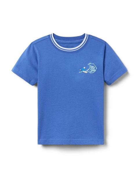 Embroidered Surfer Icon Tee