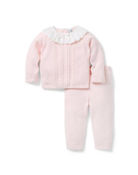Baby Crochet Collar Sweater Set