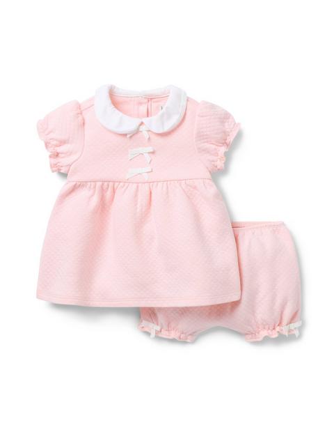 Baby Quilted Bow Matching Set