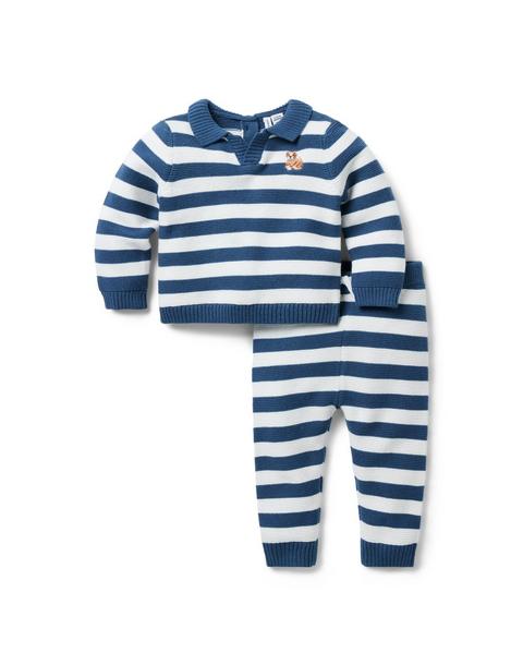 Baby Dog Striped Matching Set