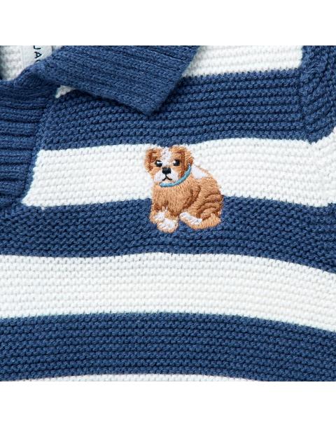 Baby Dog Striped Matching Set