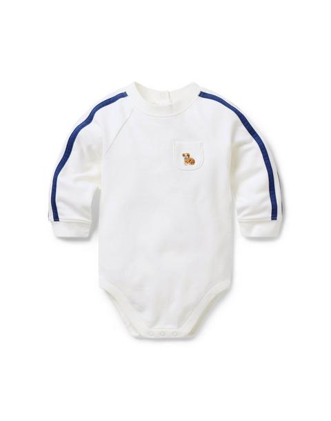 Baby Dog Striped Sleeve Bodysuit