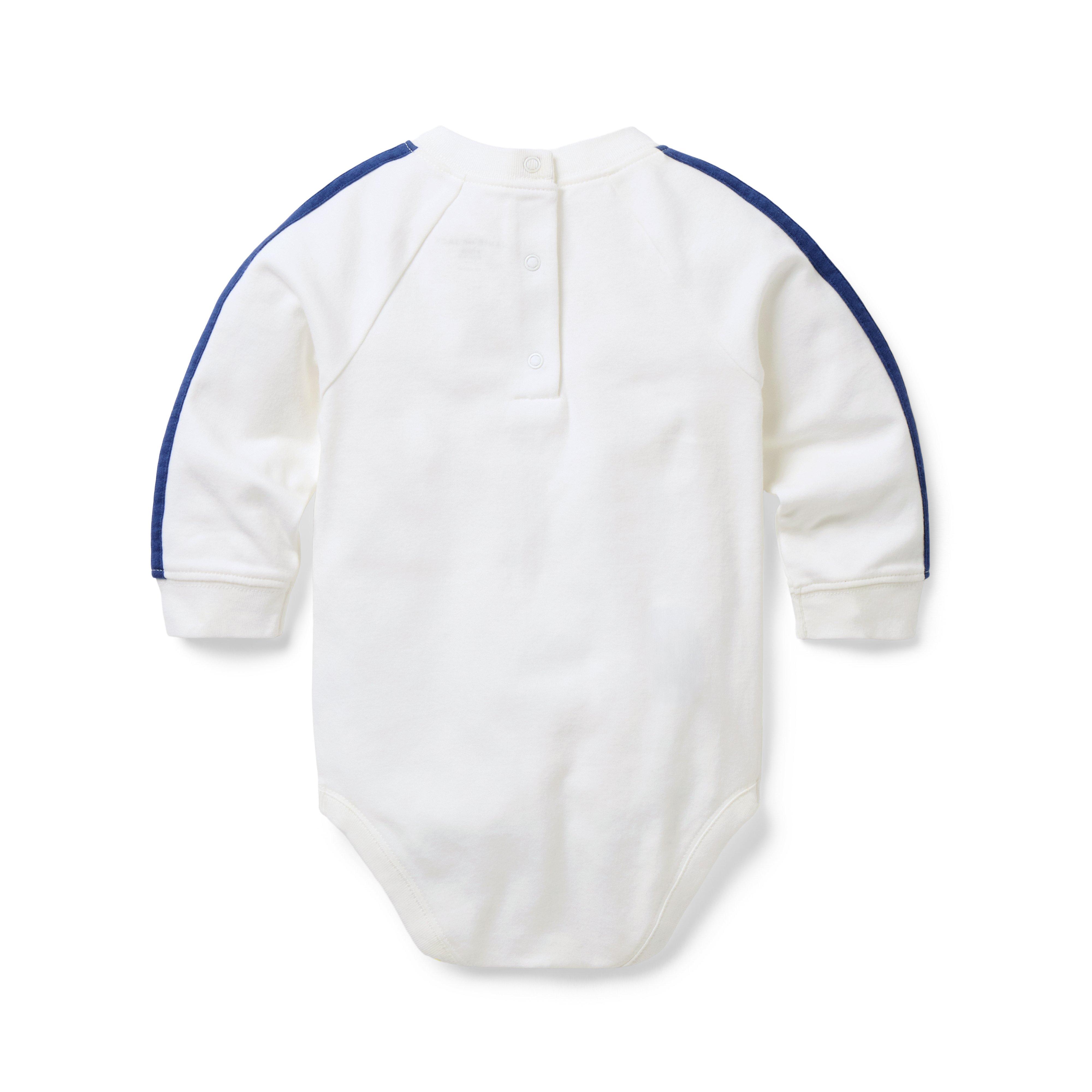 Baby Dog Striped Sleeve Bodysuit image number 2