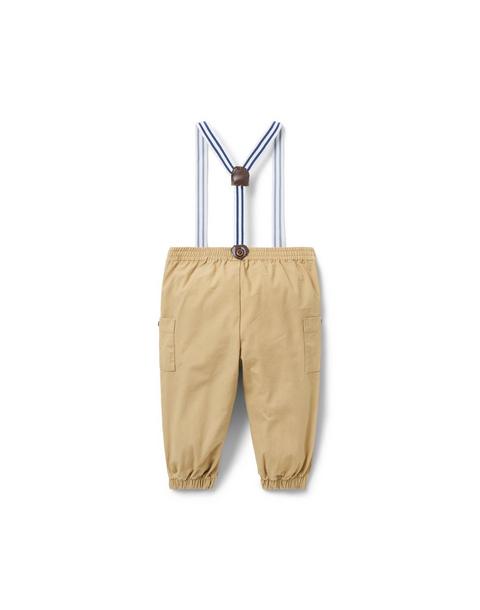 Baby Canvas Suspender Pant
