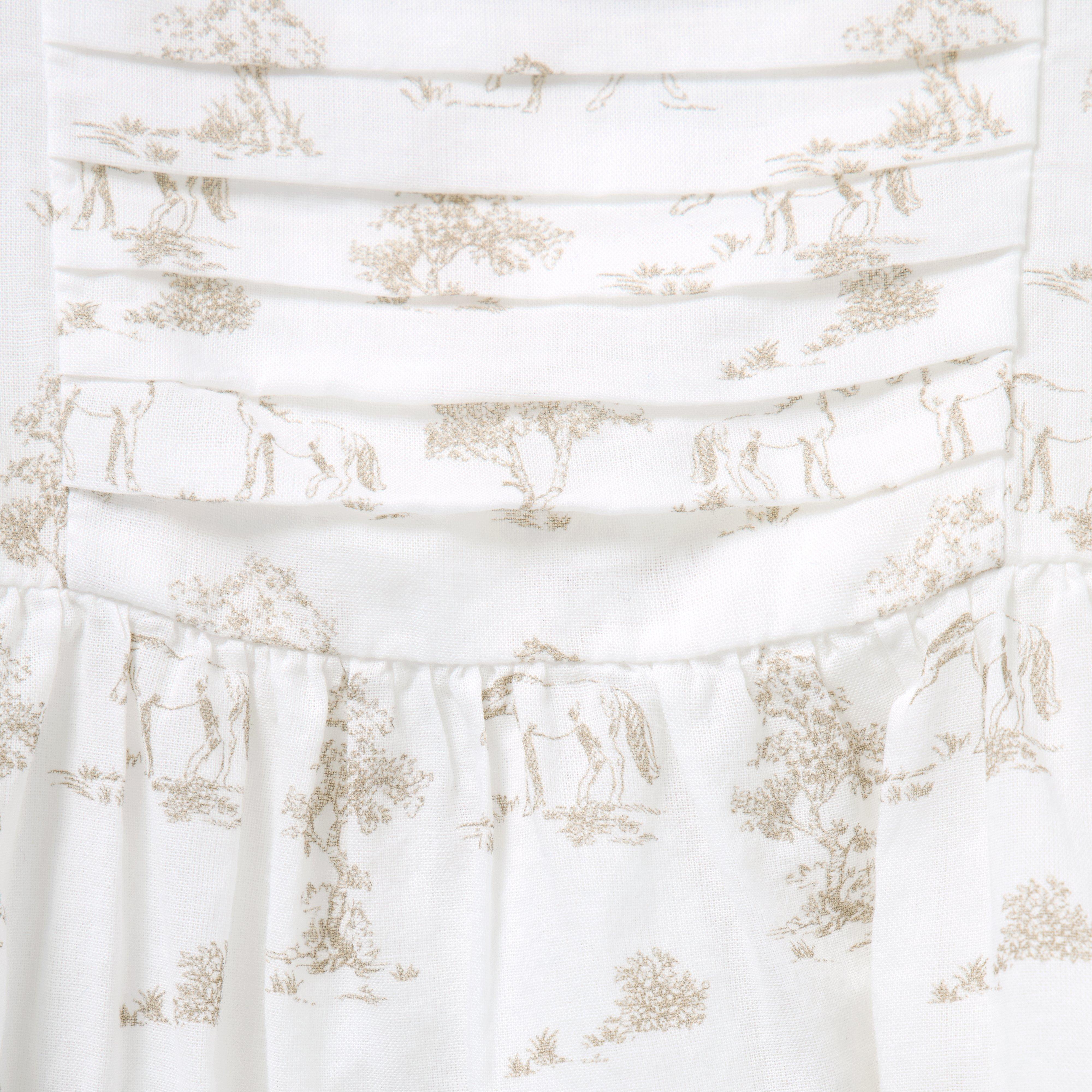 Baby Horse Toile Pleated Dress image number 1