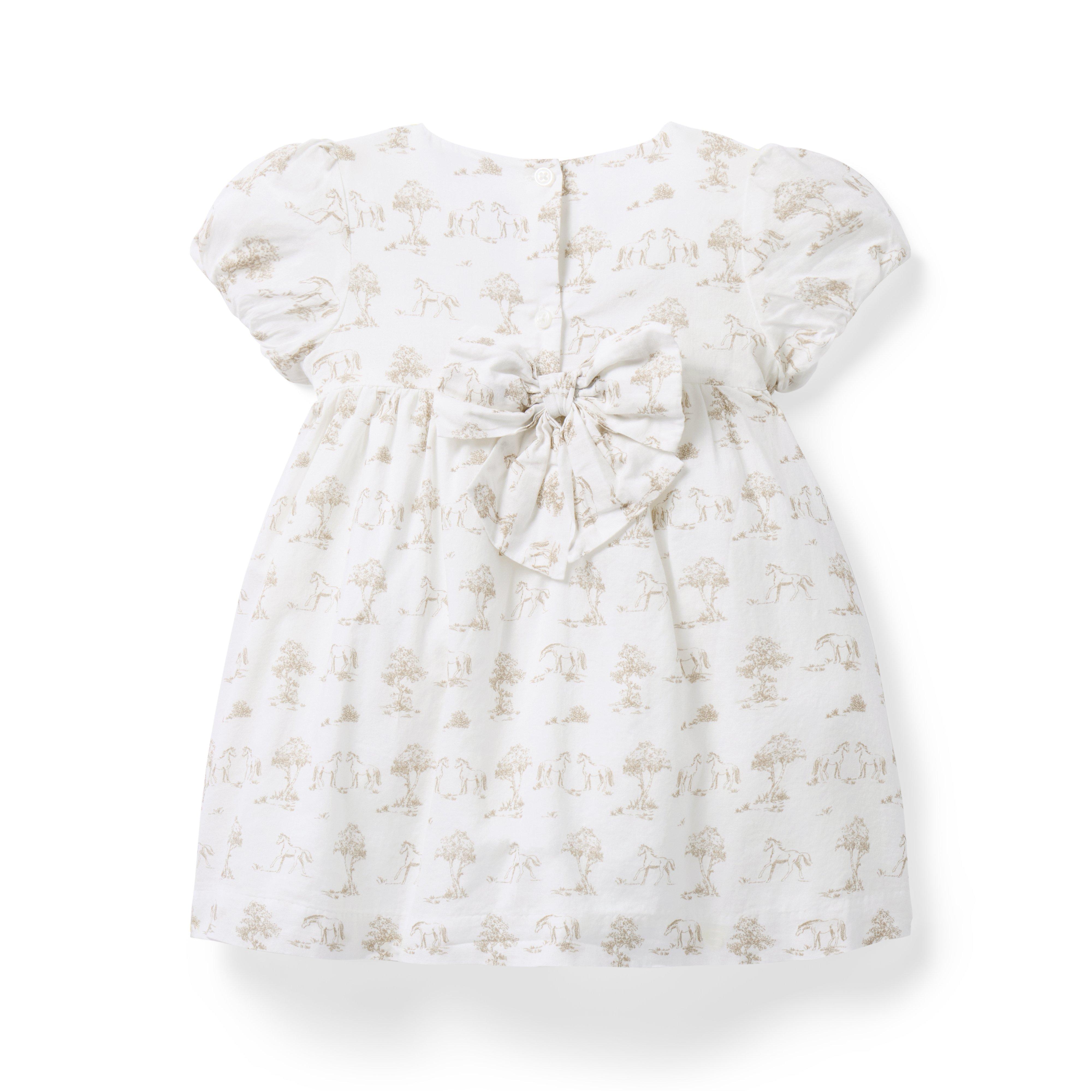 Baby Horse Toile Pleated Dress image number 2