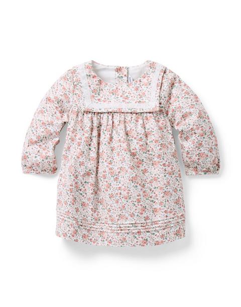 Baby Ditsy Floral Pintuck Dress