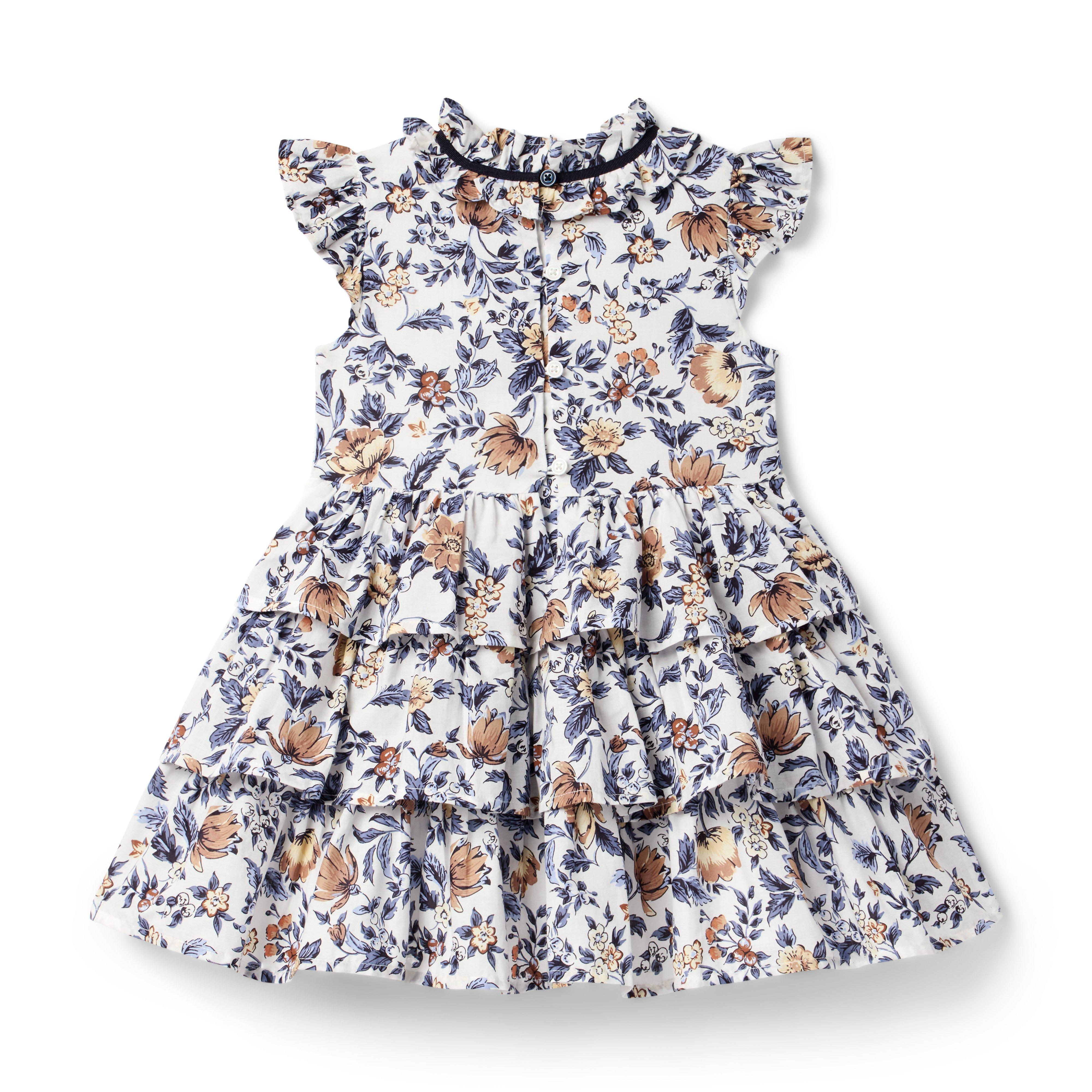 Floral Flutter Sleeve Tiered Dress image number 2