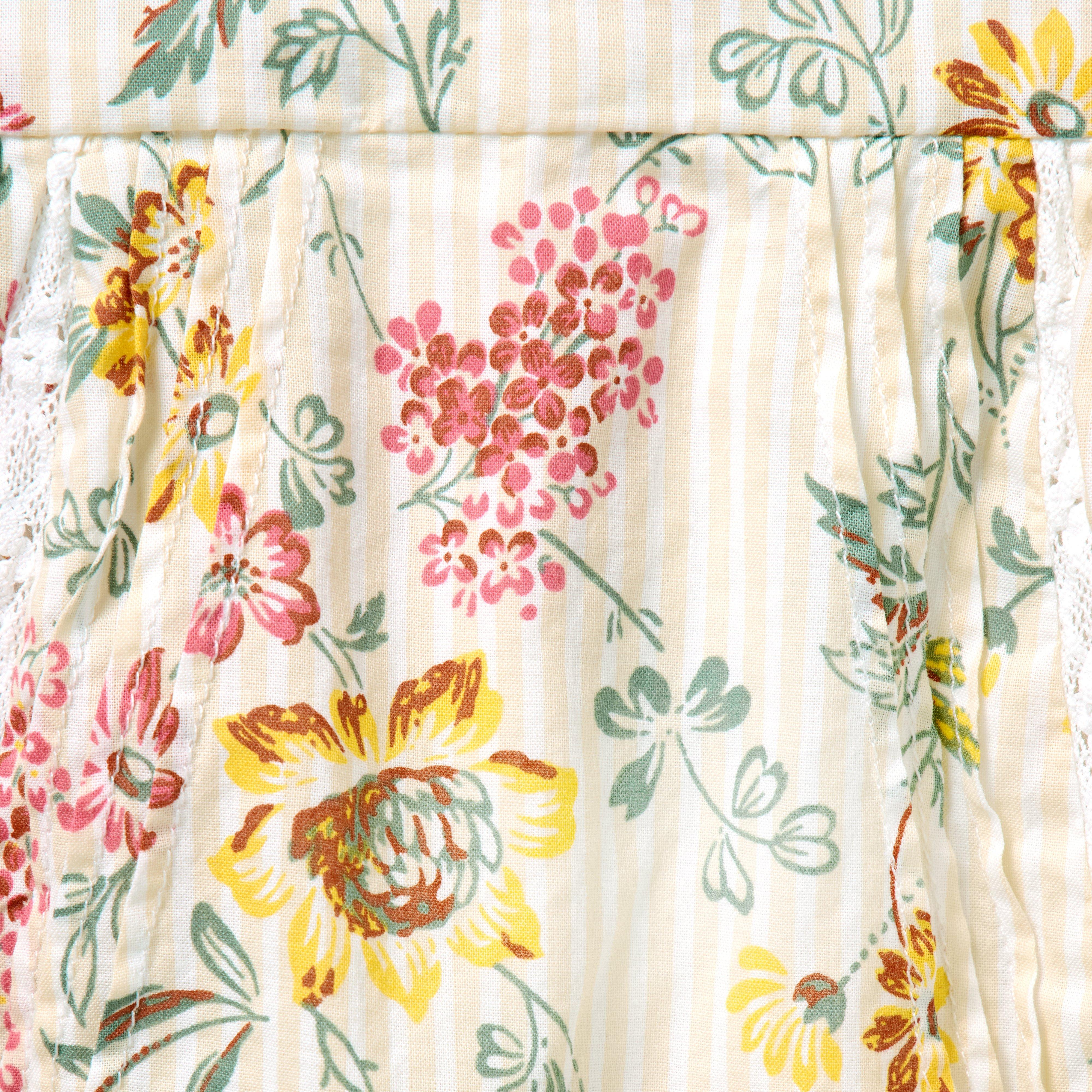 Baby Floral Striped Matching Set image number 1