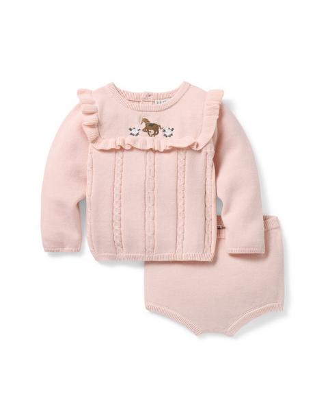 Baby Horse Matching Sweater Set