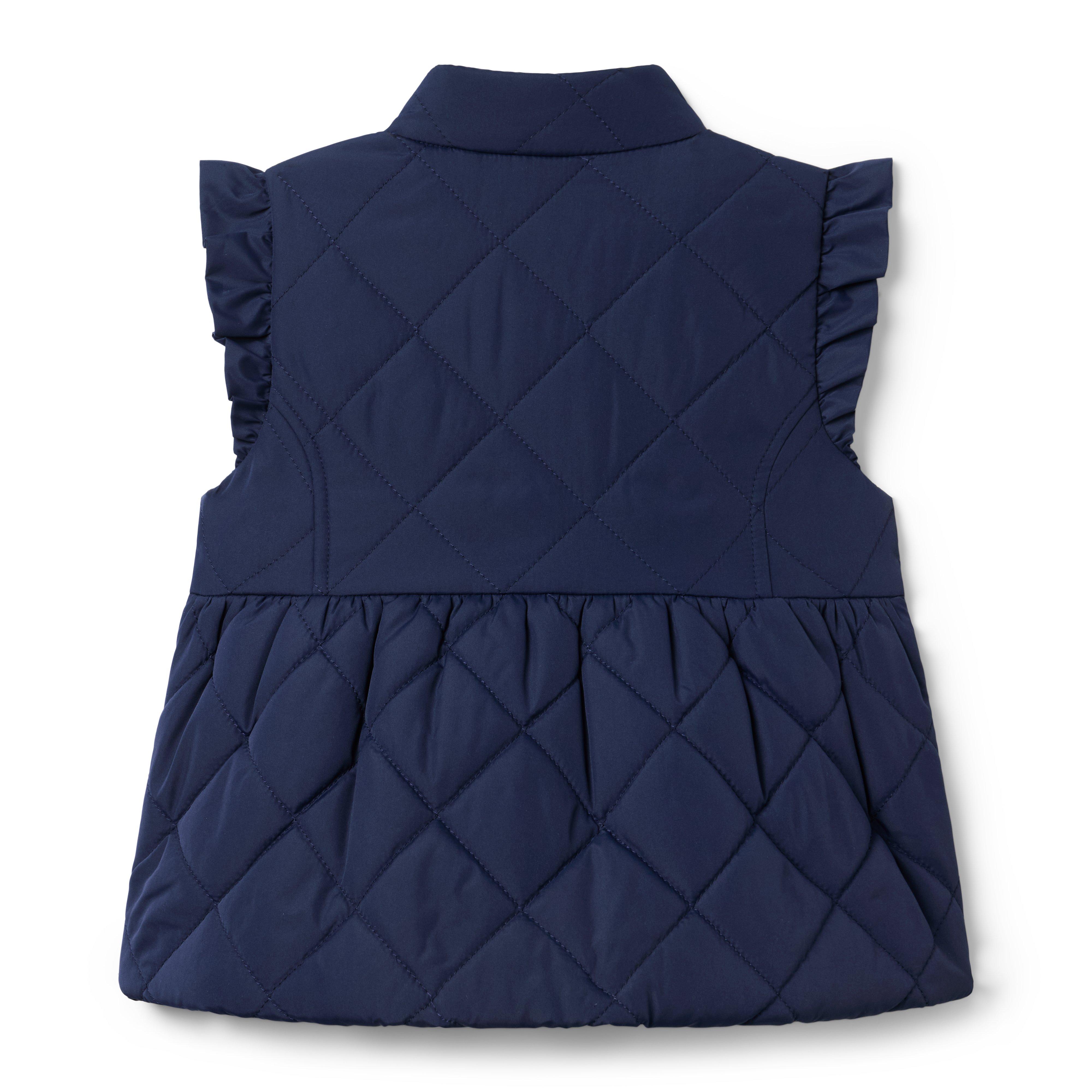 The Quilted Ruffle Sleeve Vest  image number 1