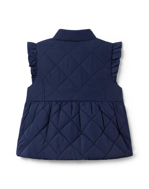 The Quilted Ruffle Sleeve Vest