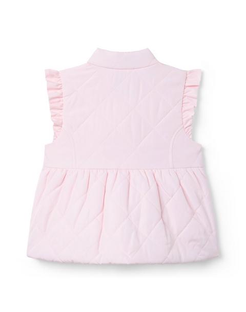 The Quilted Ruffle Sleeve Vest