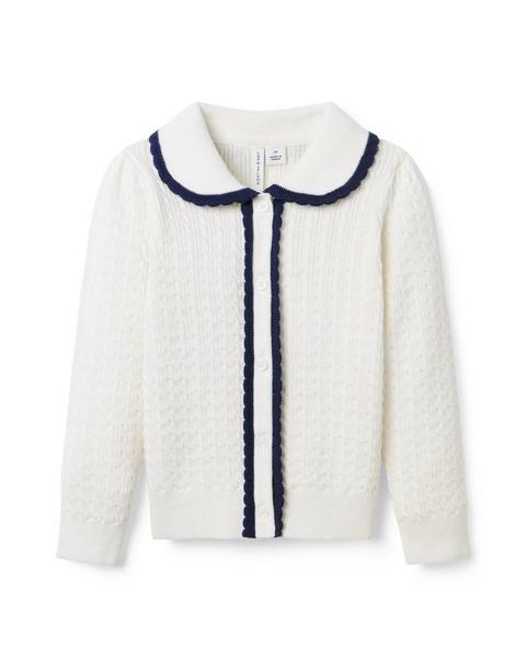 The Scalloped Cable Knit Cardigan