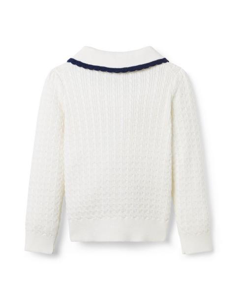 The Scalloped Cable Knit Cardigan