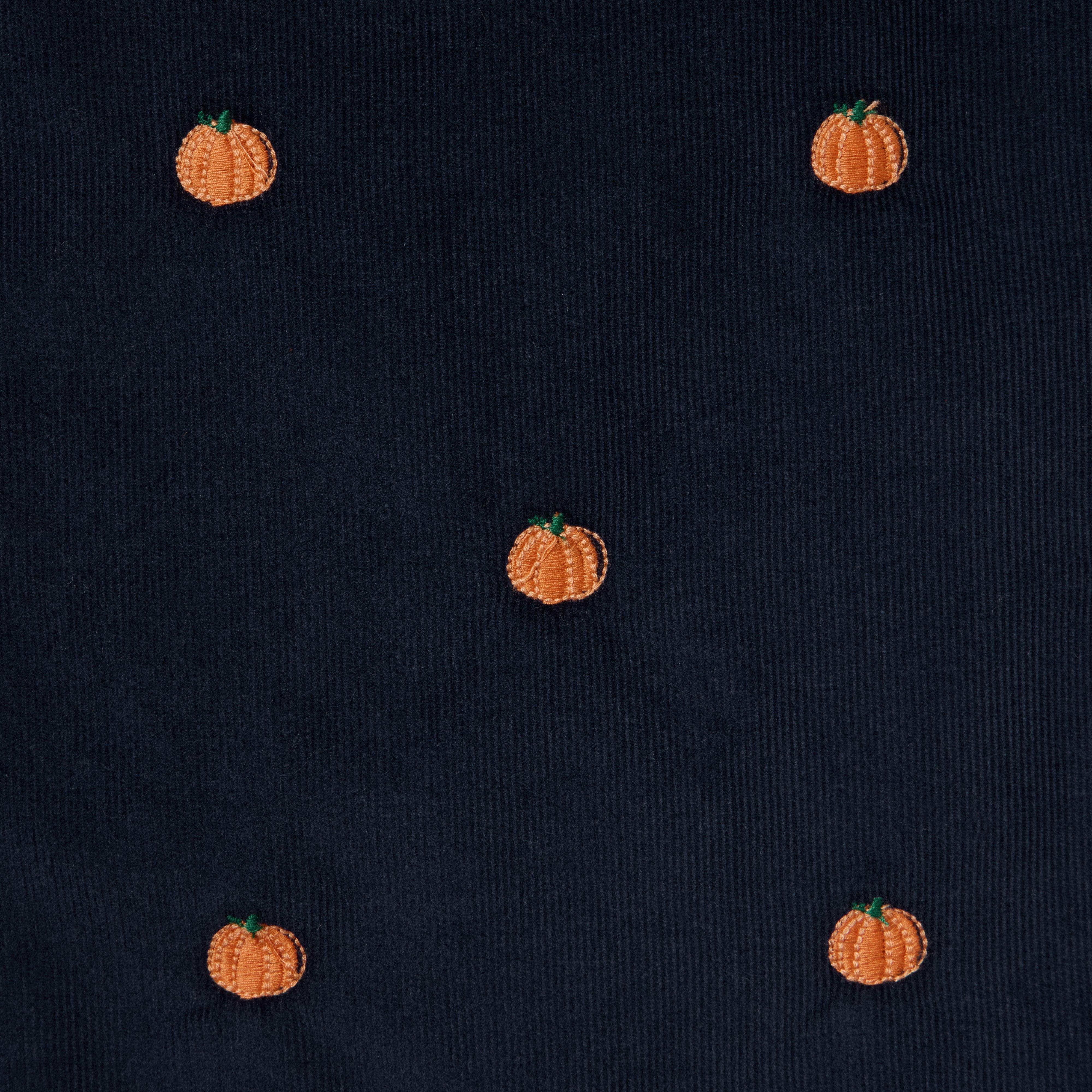 Embroidered Pumpkin Corduroy Dress image number 1