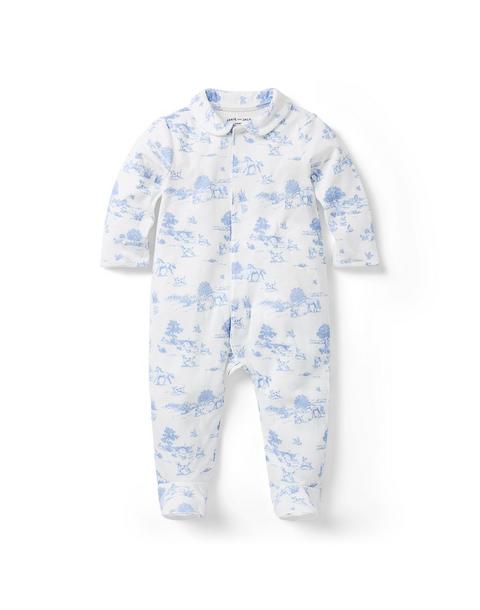 Baby Meadow Toile Footed One-Piece