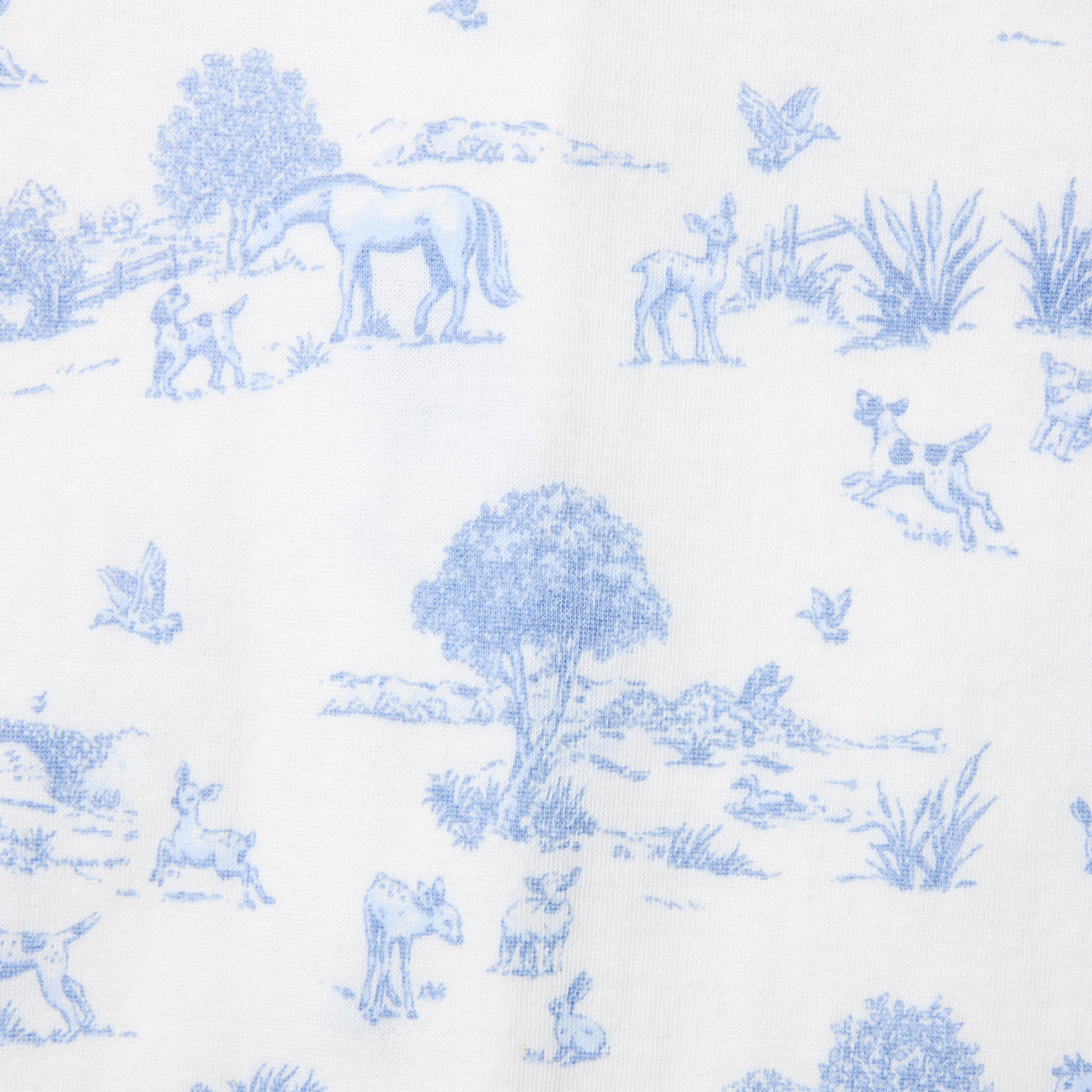 Baby Meadow Toile Footed One-Piece image number 1