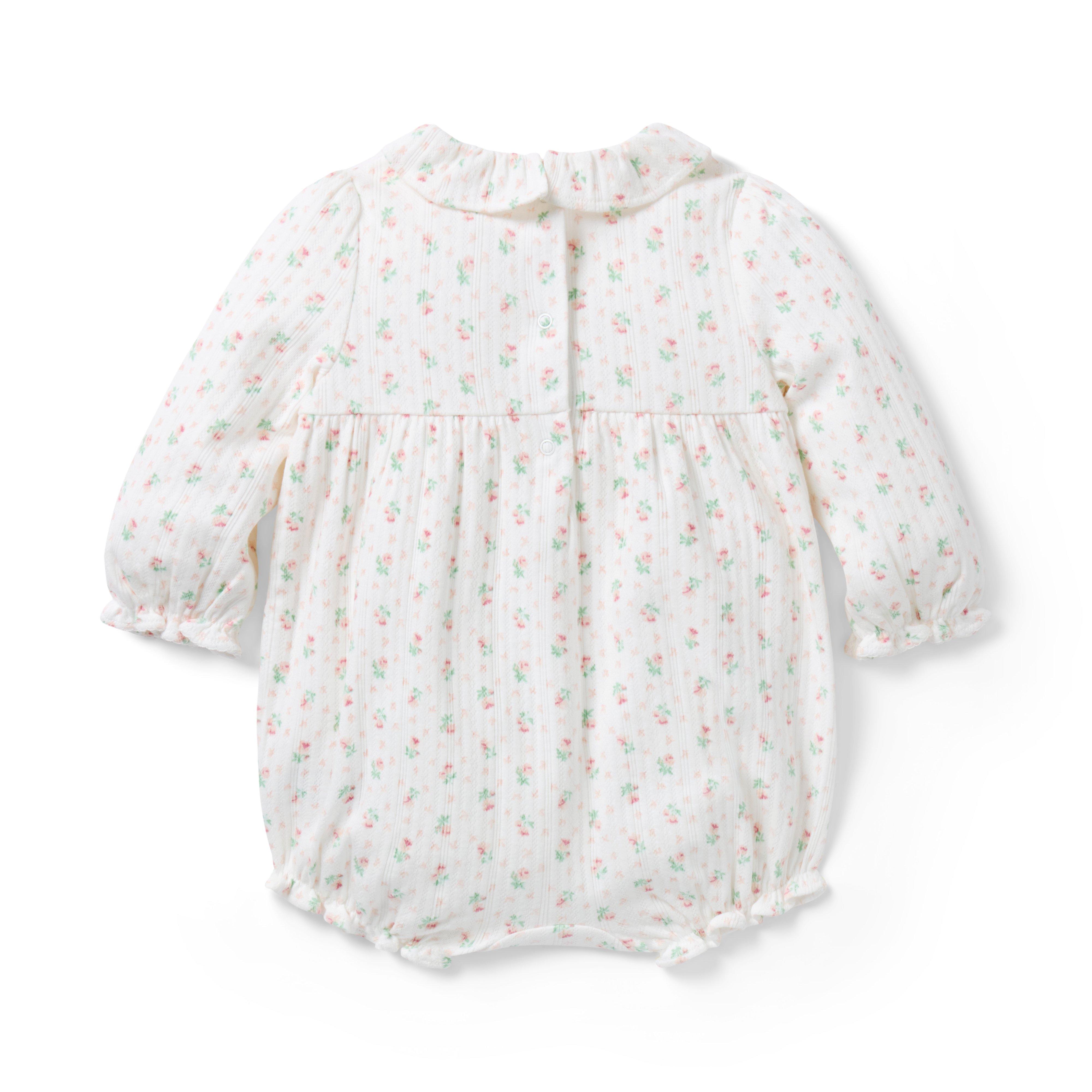 Baby Floral Pointelle Ruffle Romper image number 2