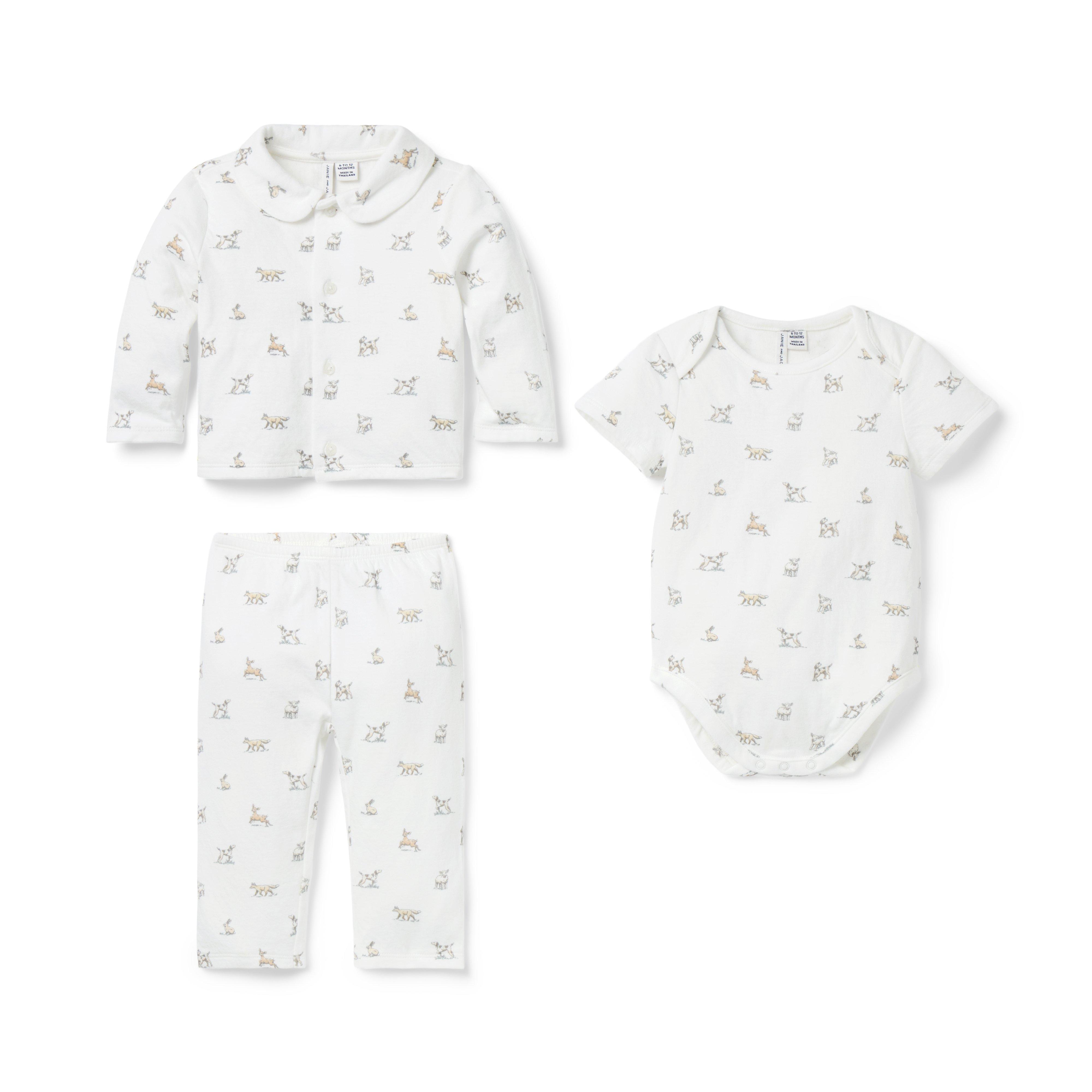 Baby Meadow Animal 3-Piece Set image number 1