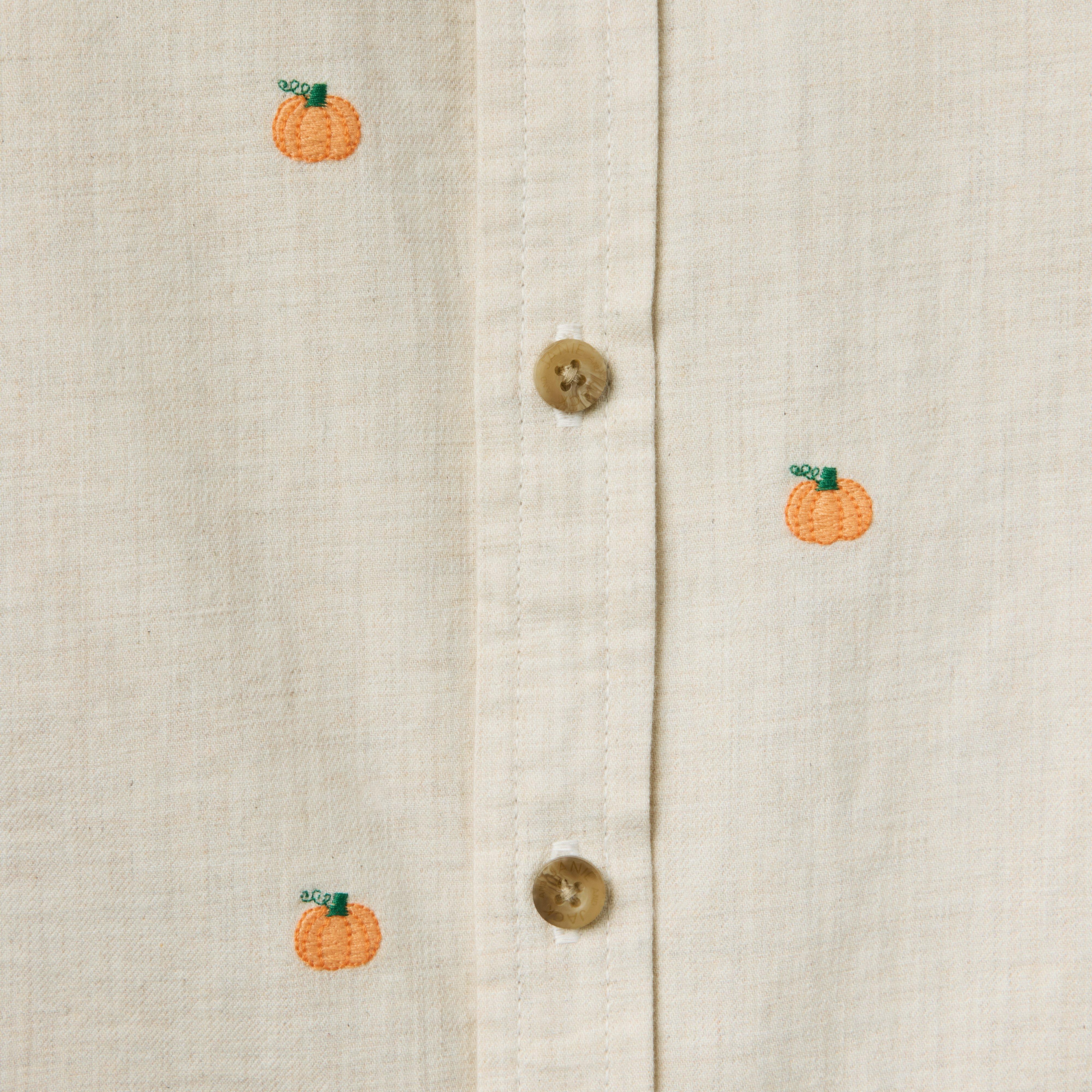 Embroidered Pumpkin Twill Shirt image number 1