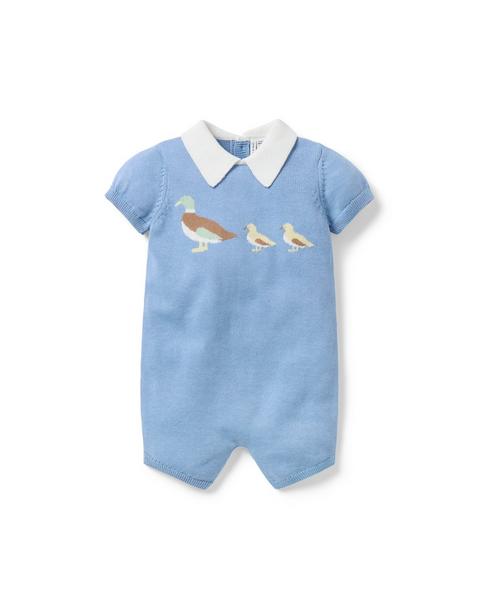 Baby Ducks Collared Romper