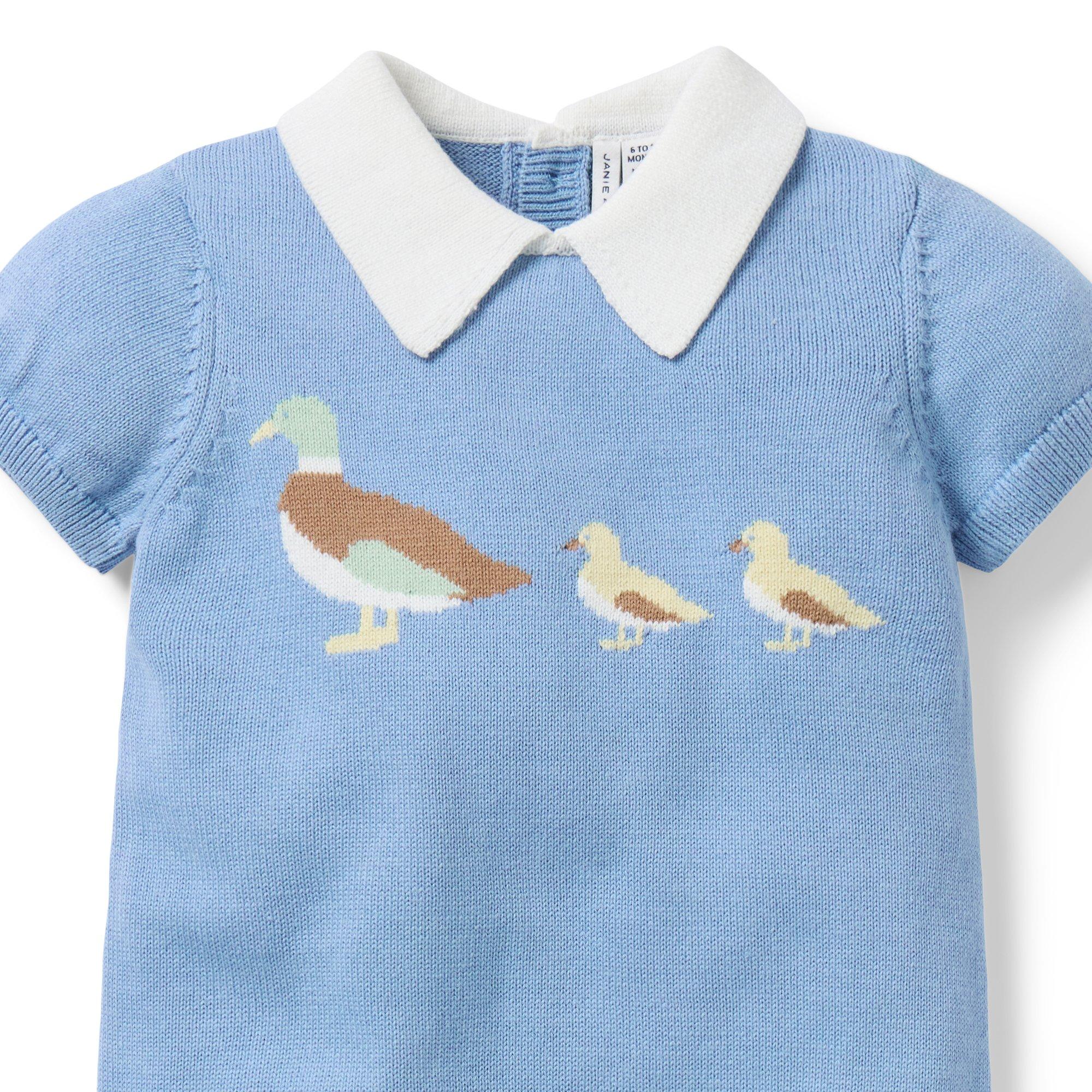 Baby Ducks Collared Romper image number 1