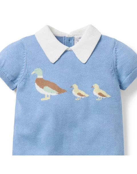 Baby Ducks Collared Romper