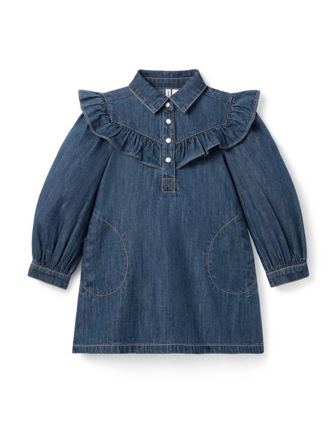 Denim Ruffle Dress