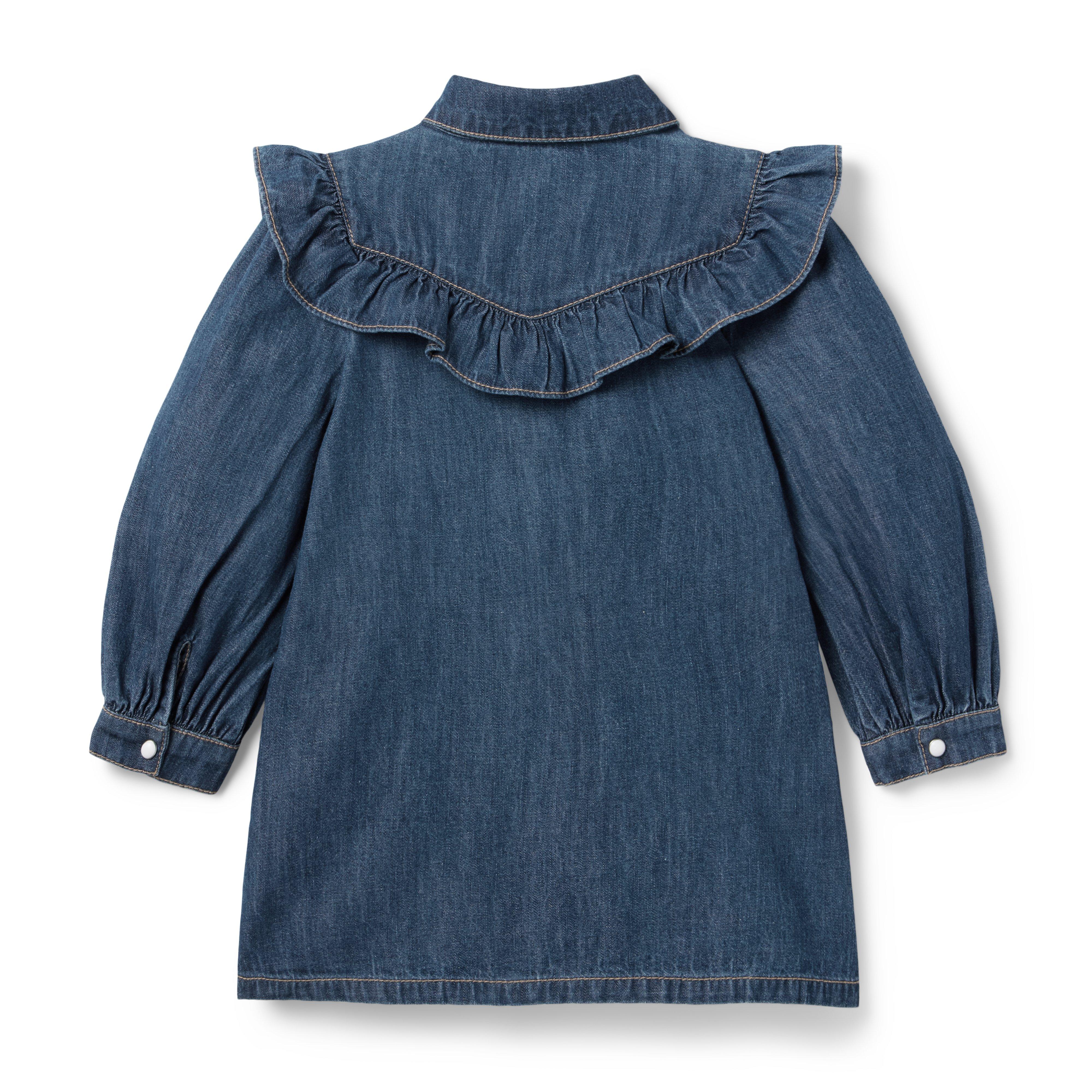 Denim Ruffle Dress image number 1