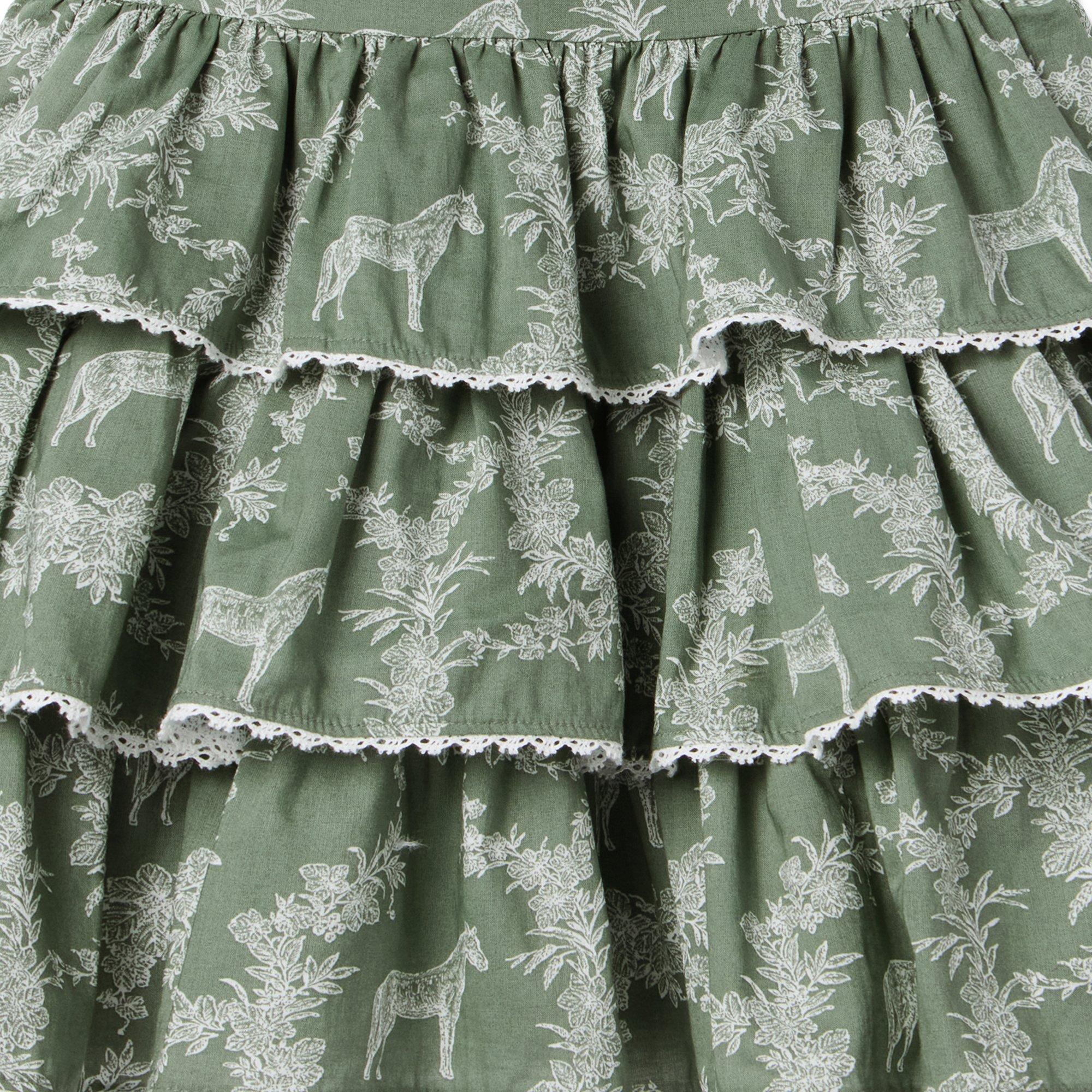 The Horse Toile Ruffle Dress image number 1